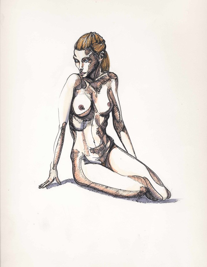 Red Head In Ink